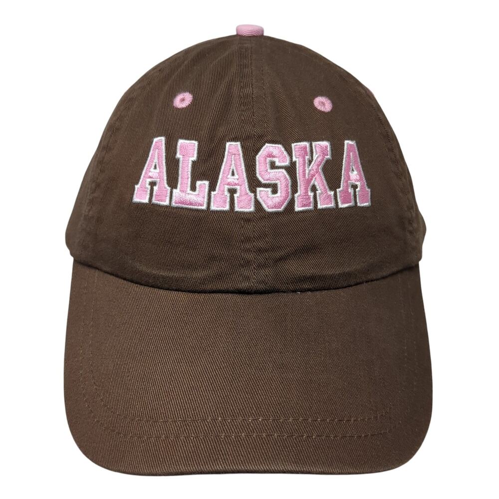 Alaska Slideback Baseball Cap Brown OS Adjustable Embroidered Arctic Circle